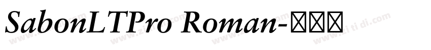 SabonLTPro Roman字体转换